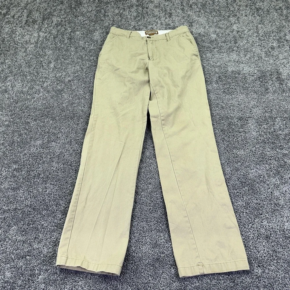 10W Apparel Khakis Pants Mens 32x34 Beige Canvas Straight Workwear Casual